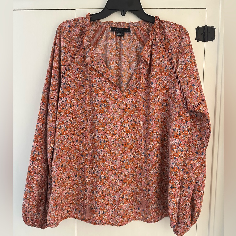 Sanctuary Floral Peasant Top Medium